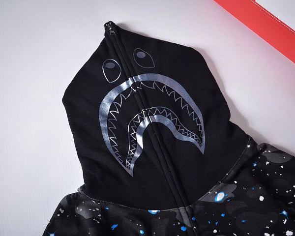Bape 19FW Space Camo WGM Shark Hoodie