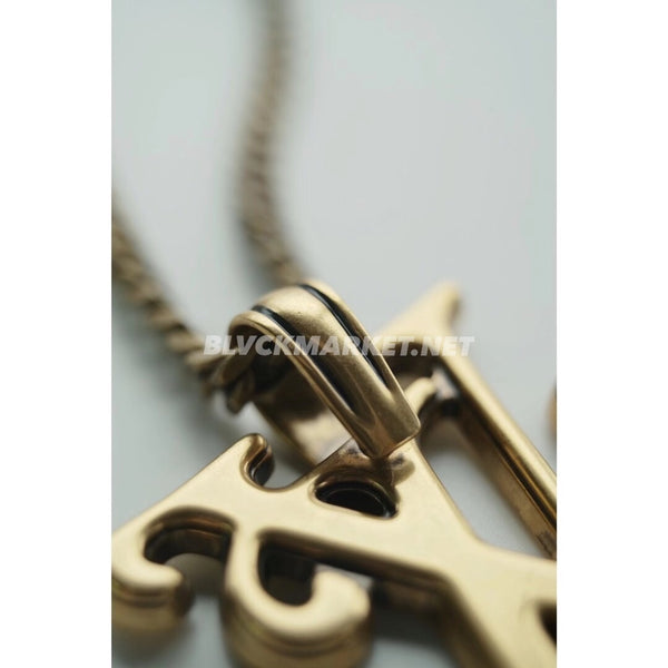 Squared LV Gold Necklace