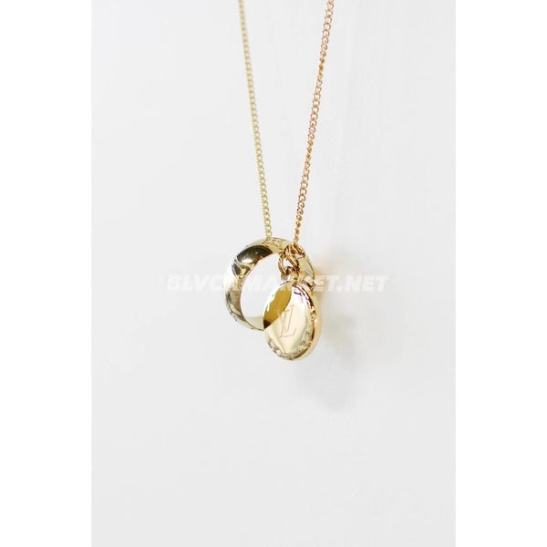 MONOGRAM CHARMS NECKLACE in Gold