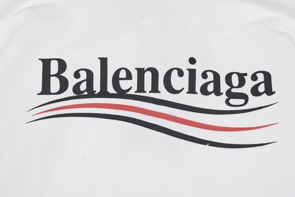 Balenciaga Campaign Logo Oversized White Hoodie