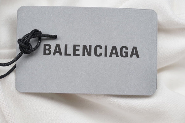 Balenciaga Campaign Logo Oversized White Hoodie