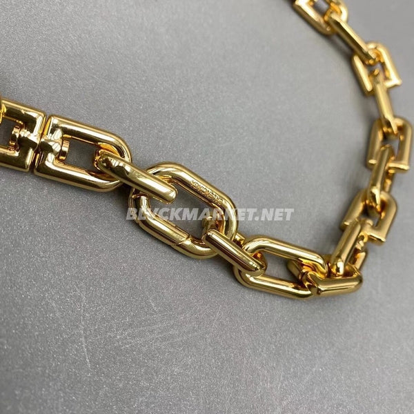 B CHAIN THIN NECKLACE GOLD