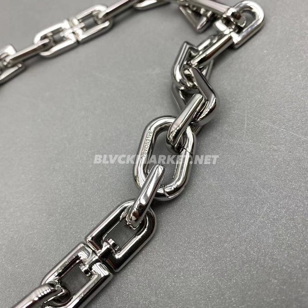 B CHAIN THIN NECKLACE SILVER