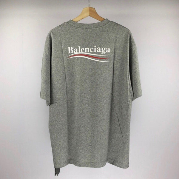 Balenciaga Campaign Logo Oversized Grey Tee [UPDATED]