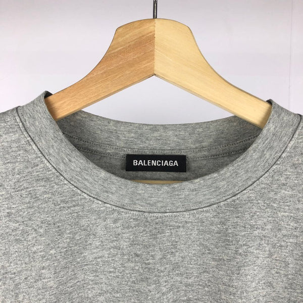 Balenciaga Campaign Logo Oversized Grey Tee [UPDATED]