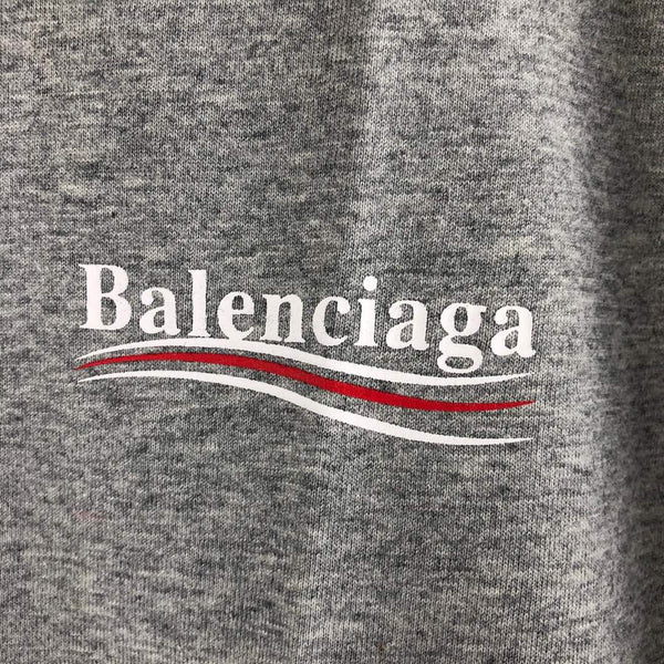 Balenciaga Campaign Logo Oversized Grey Tee [UPDATED]