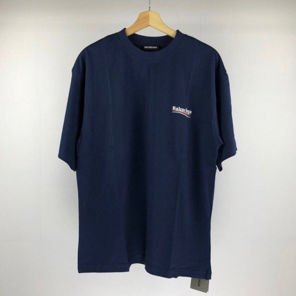 Balenciaga Campaign Logo Oversized Navy Tee [UPDATED]