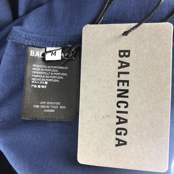 Balenciaga Campaign Logo Oversized Navy Tee [UPDATED]