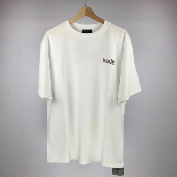 Balenciaga Campaign Logo Oversized White Tee [UPDATED]