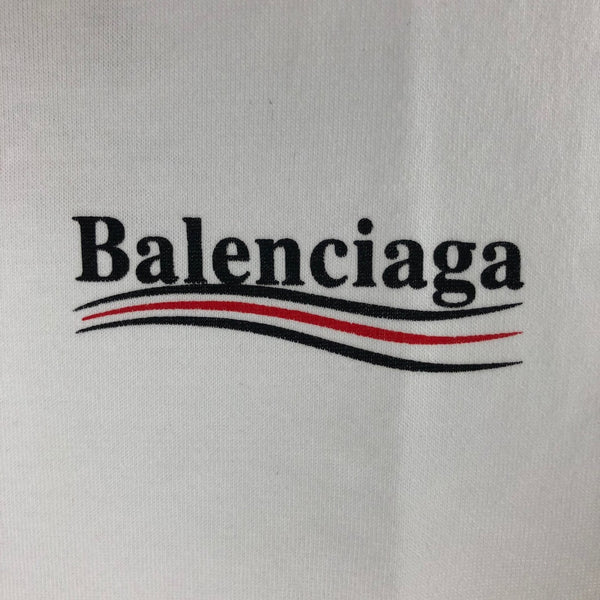 Balenciaga Campaign Logo Oversized White Tee [UPDATED]