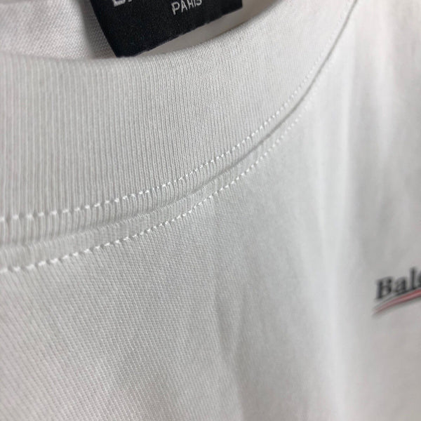 Balenciaga Campaign Logo Oversized White Tee [UPDATED]