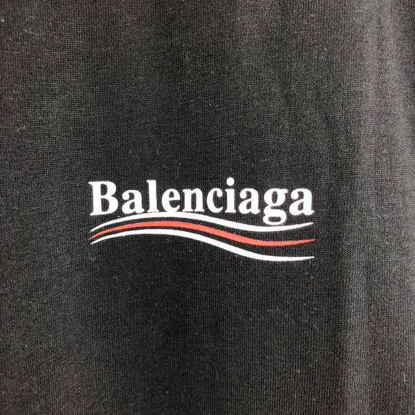 Balenciaga Campaign Logo Oversized Black Tee [UPDATED]