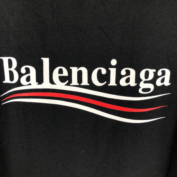 Balenciaga Campaign Logo Oversized Black Tee [UPDATED]