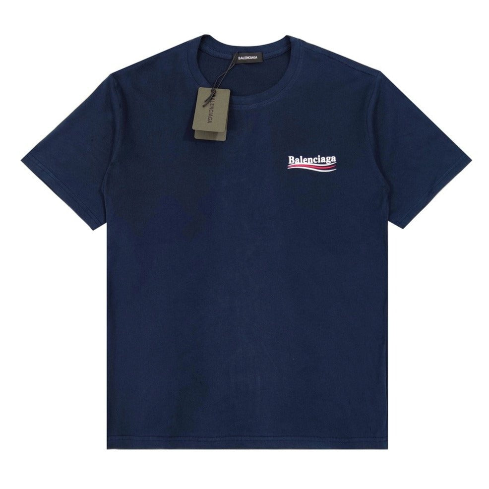 Balenciaga Campaign Logo Oversized Navy Tee [UPDATED]