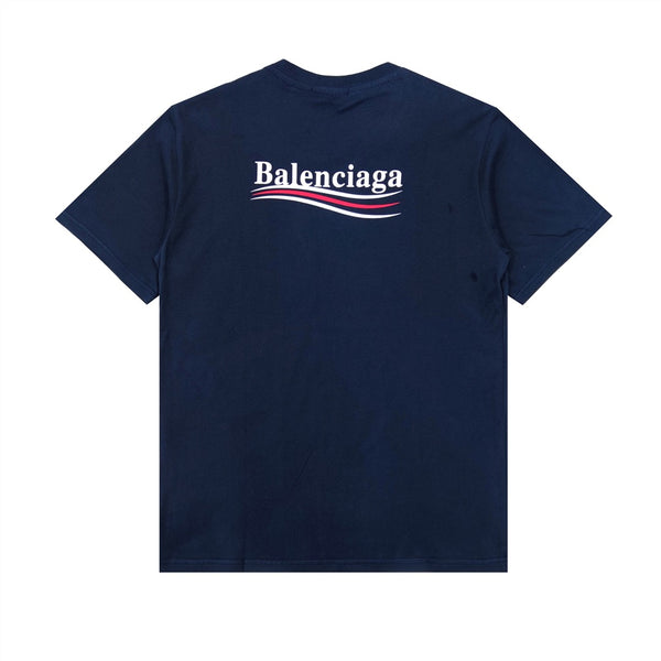 Balenciaga Campaign Logo Oversized Navy Tee [UPDATED]