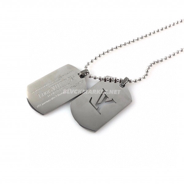 LV TAG PLATE NECKLACE