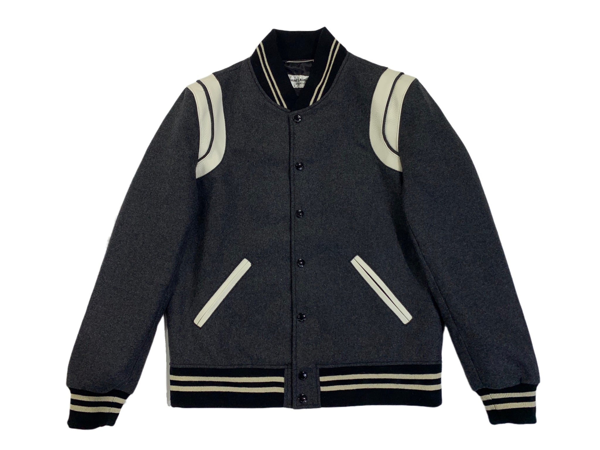 YSL Yves Saint Laurent Teddy Wool Bomber Jacket
