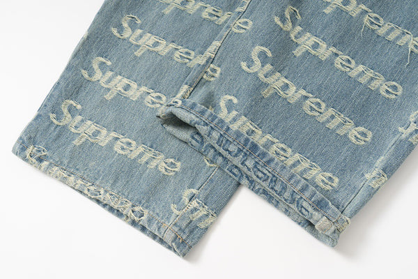 Supreme Frayed Logo Regular Jean