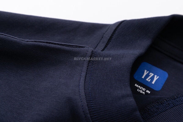 Yeezy x GAP Logo 3/4 Sleeve Tee Blue