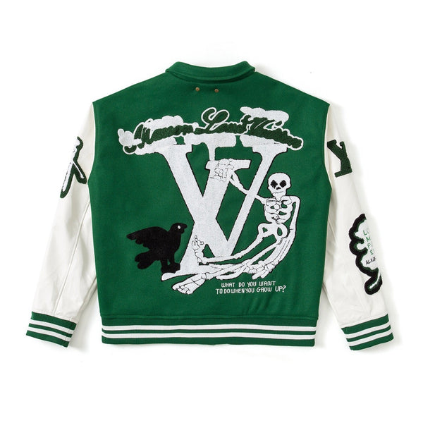 Louis Vuitton 21FW Green Varsity Jacket