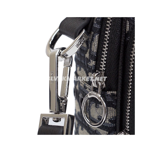 Dior Oblique Zip Around Mini Crossbody Pouch