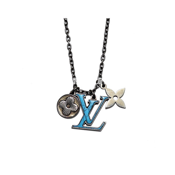 Pendant Chain LV Turquoise Necklace