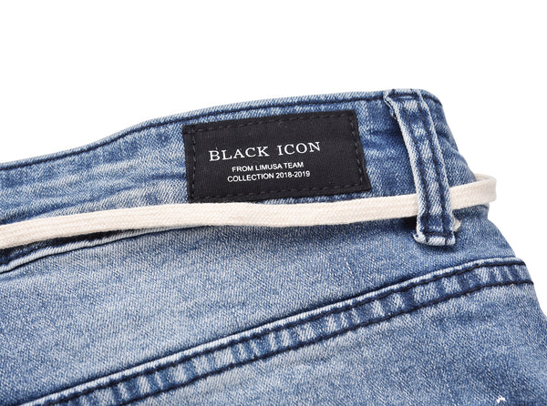BLACK ICON Destroyed Slim Fit Denim