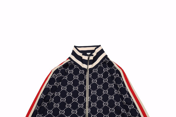 Gucci Tapered Striped Logo-Intarsia Track Jacket